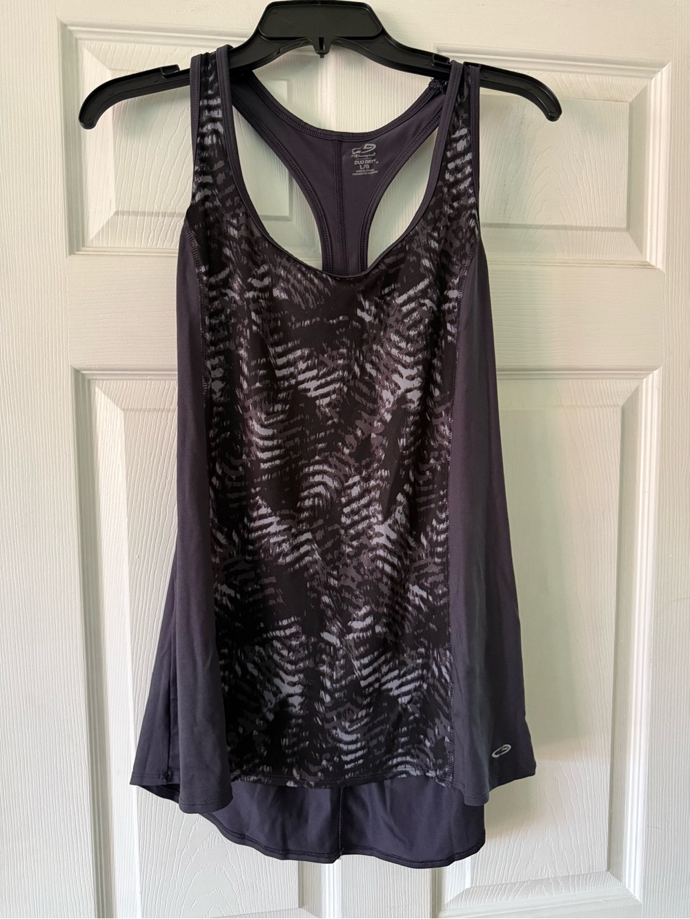 Champion Black Patterned Racerback Tank Top